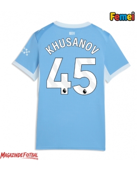 Manchester City Abdukodir Khusanov #45 Tricou Fotbal Replică 2026-27 Femei Acasa Manchester City Abdukodir Khusanov #45 Tricou Fotbal Replică 2026-27 Femei Acasa